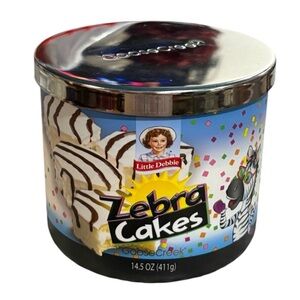 New Viral Little Debbie Zebra Cakes Candle 14.5 Oz 3 Wicks